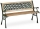 Banca gradina Garden Collections, 124x74x43 cm, cadru otel, lemn de plop, design minimalist